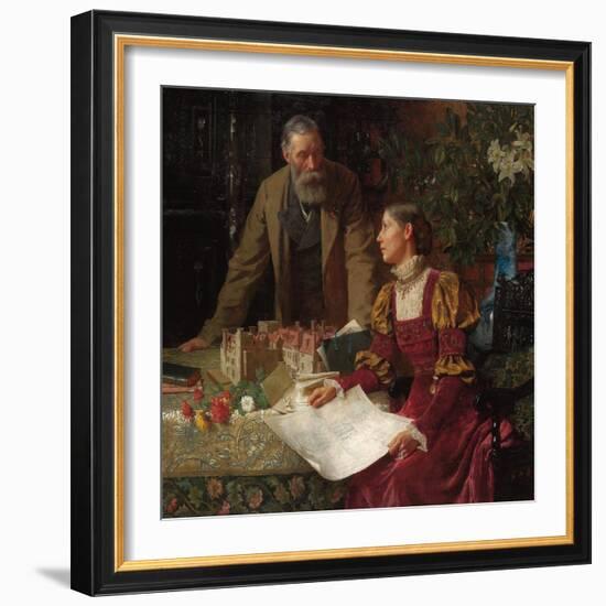 The House Builders, 1880-Frank Dicksee-Framed Giclee Print