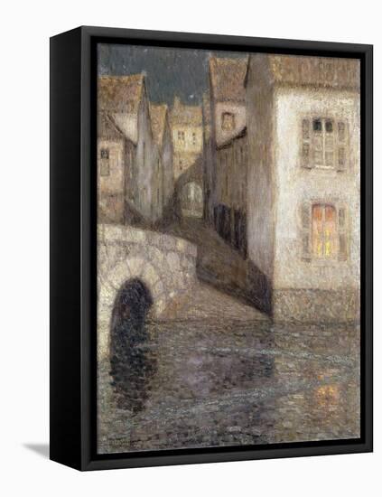 The House by the River, Chartres; Les Masons Sur La Riviere, Chartres, 1929-Henri Eugene Augustin Le Sidaner-Framed Premier Image Canvas