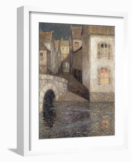 The House by the River, Chartres; Les Masons Sur La Riviere, Chartres, 1929-Henri Eugene Augustin Le Sidaner-Framed Giclee Print