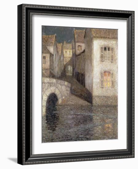 The House by the River, Chartres; Les Masons Sur La Riviere, Chartres, 1929-Henri Eugene Augustin Le Sidaner-Framed Giclee Print