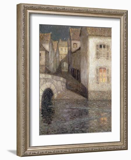 The House by the River, Chartres-Henri Eugene Augustin Le Sidaner-Framed Giclee Print