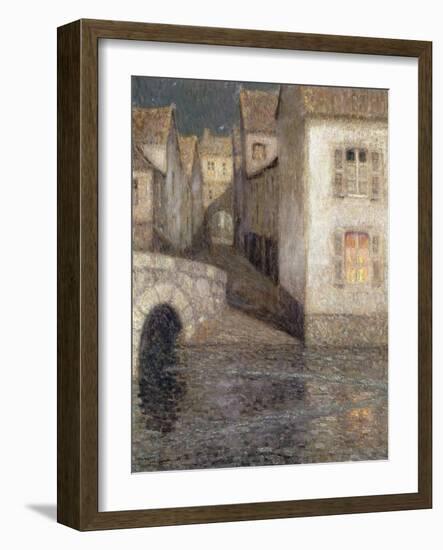 The House by the River, Chartres-Henri Eugene Augustin Le Sidaner-Framed Giclee Print