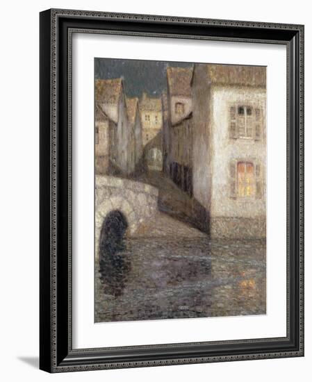 The House by the River, Chartres-Henri Eugene Augustin Le Sidaner-Framed Giclee Print