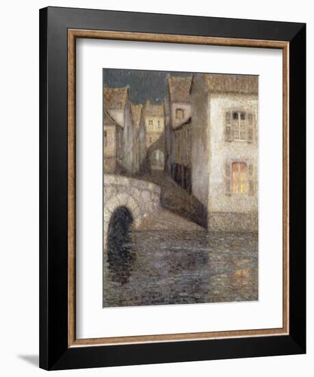 The House by the River, Chartres-Henri Eugene Augustin Le Sidaner-Framed Giclee Print