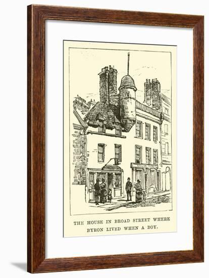 The House in Broad Street Where Byron Lived When a Boy-null-Framed Giclee Print