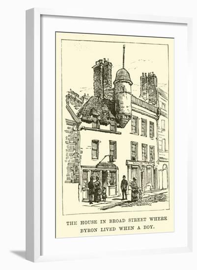 The House in Broad Street Where Byron Lived When a Boy-null-Framed Giclee Print