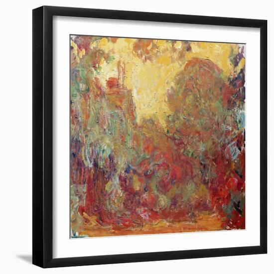 The House in Giverny, Composition in Red C. 1922-Claude Monet-Framed Giclee Print