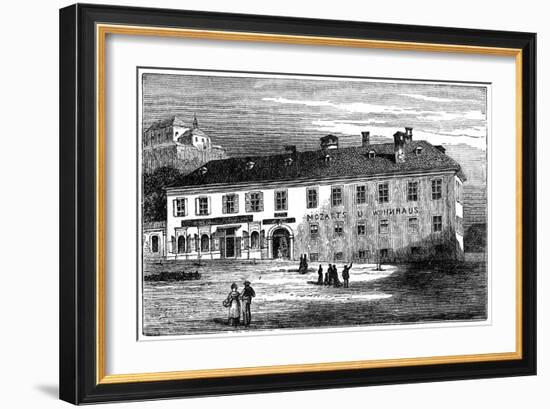 The House in Which Mozart Lived in Salzburg, Austria, Late 18th Century-null-Framed Giclee Print