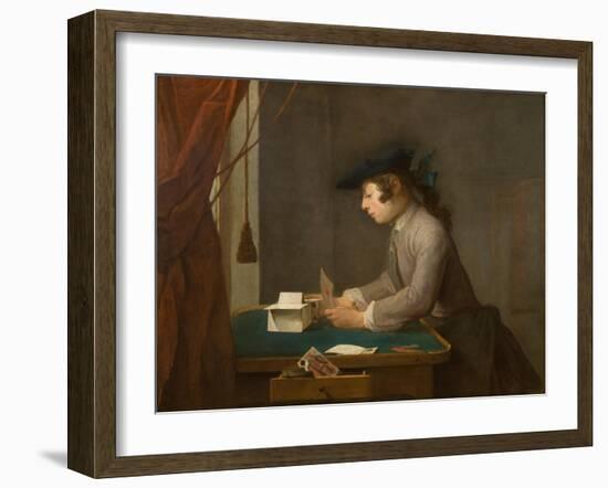 The House of Cards, 1735-Jean-Baptiste Simeon Chardin-Framed Giclee Print