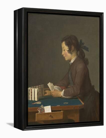 The House of Cards, 1737-Jean-Baptiste Simeon Chardin-Framed Stretched Canvas