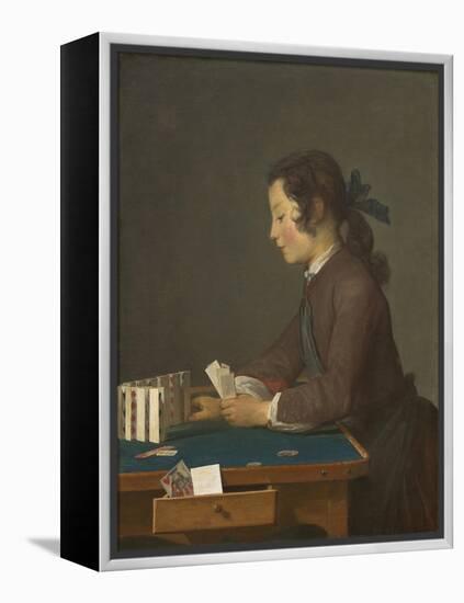 The House of Cards, 1737-Jean-Baptiste Simeon Chardin-Framed Stretched Canvas