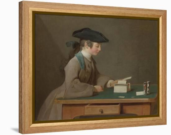 The House of Cards, C. 1736-Jean-Baptiste Simeon Chardin-Framed Premier Image Canvas