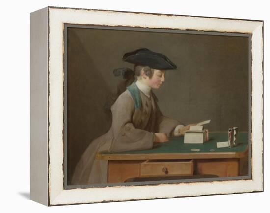 The House of Cards, C. 1736-Jean-Baptiste Simeon Chardin-Framed Premier Image Canvas