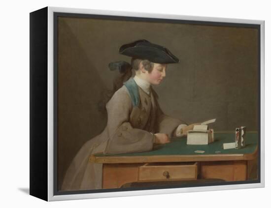 The House of Cards, C. 1736-Jean-Baptiste Simeon Chardin-Framed Premier Image Canvas
