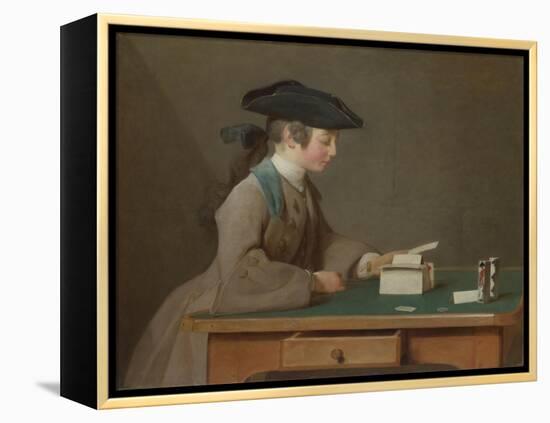 The House of Cards, C. 1736-Jean-Baptiste Simeon Chardin-Framed Premier Image Canvas