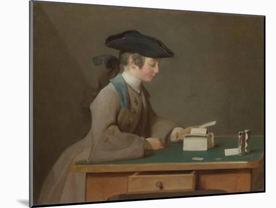 The House of Cards, C. 1736-Jean-Baptiste Simeon Chardin-Mounted Giclee Print