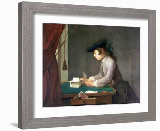 The House of Cards-Jean-Baptiste Simeon Chardin-Framed Giclee Print