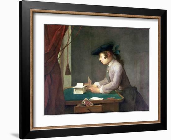 The House of Cards-Jean-Baptiste Simeon Chardin-Framed Giclee Print