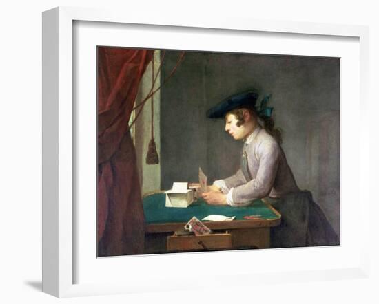 The House of Cards-Jean-Baptiste Simeon Chardin-Framed Giclee Print