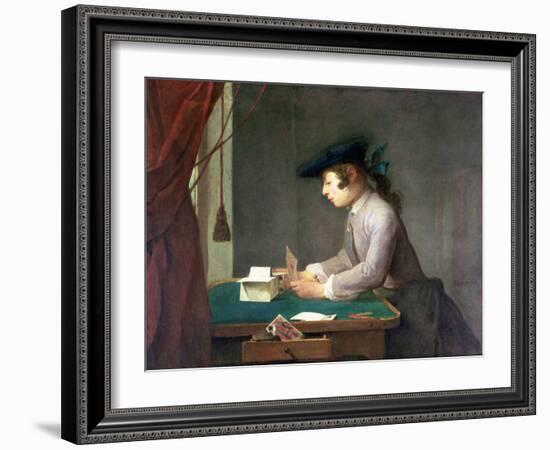 The House of Cards-Jean-Baptiste Simeon Chardin-Framed Giclee Print