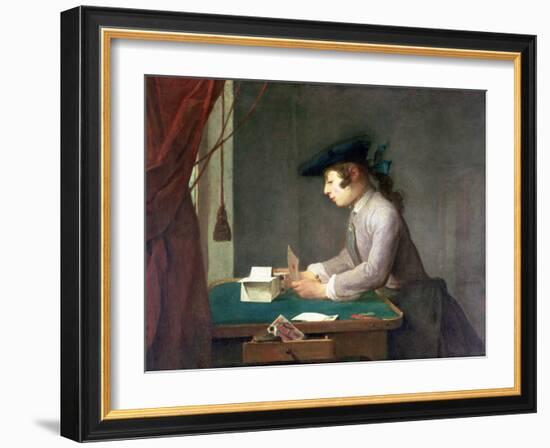 The House of Cards-Jean-Baptiste Simeon Chardin-Framed Giclee Print