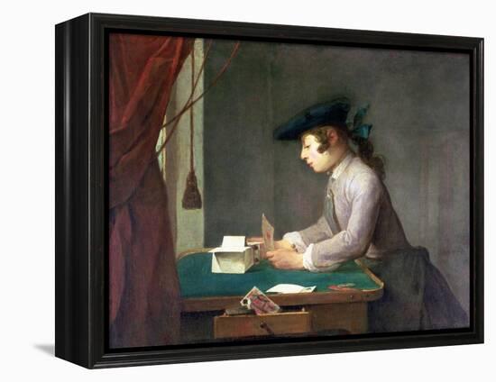 The House of Cards-Jean-Baptiste Simeon Chardin-Framed Premier Image Canvas