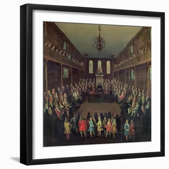 The House of Commons in Session, 1710-Peter Tillemans-Framed Giclee Print