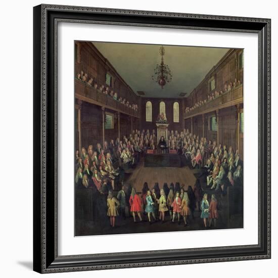 The House of Commons in Session, 1710-Peter Tillemans-Framed Giclee Print