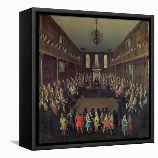 The House of Commons in Session, 1710-Peter Tillemans-Framed Premier Image Canvas