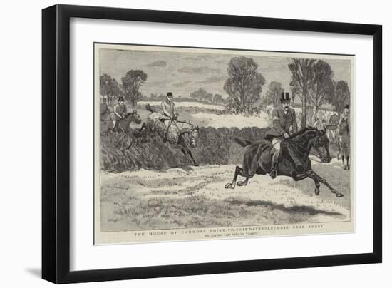 The House of Commons Point-To-Point-Steeplechase Near Rugby-null-Framed Giclee Print