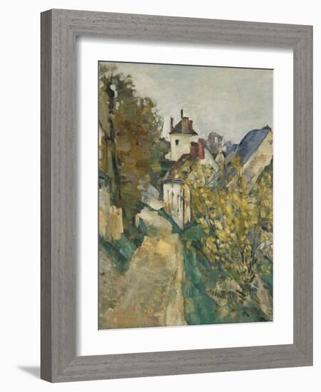 The House of Dr. Gachet in Auvers-sur-Oise, 1872-3-Paul Cezanne-Framed Giclee Print