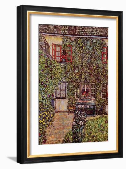 The House of Guard-Gustav Klimt-Framed Art Print