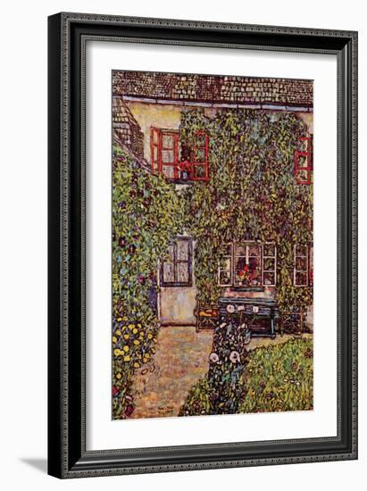 The House of Guard-Gustav Klimt-Framed Art Print