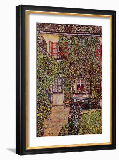 The House of Guard-Gustav Klimt-Framed Art Print