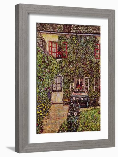 The House of Guard-Gustav Klimt-Framed Art Print