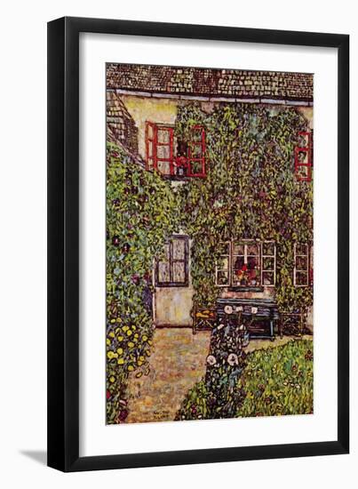 The House of Guard-Gustav Klimt-Framed Art Print