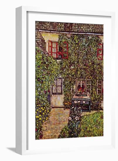 The House of Guard-Gustav Klimt-Framed Art Print