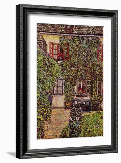 The House of Guard-Gustav Klimt-Framed Art Print