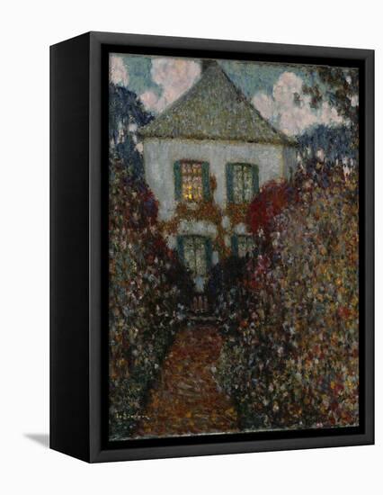 The House of Jean-Jacques Rousseau, Chambray-Henri Eugene Augustin Le Sidaner-Framed Premier Image Canvas