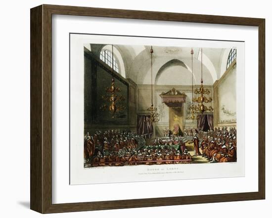 The House of Lords Color Print after Pugin and Rowlandson-null-Framed Giclee Print