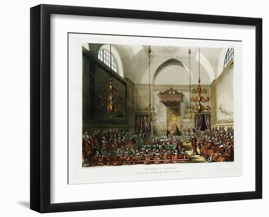 The House of Lords Color Print after Pugin and Rowlandson-null-Framed Giclee Print