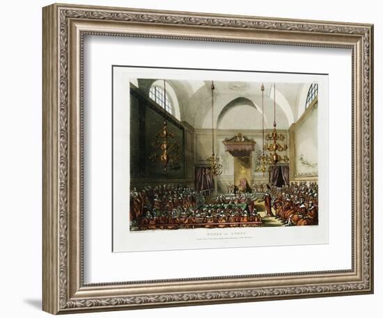 The House of Lords Color Print after Pugin and Rowlandson-null-Framed Giclee Print