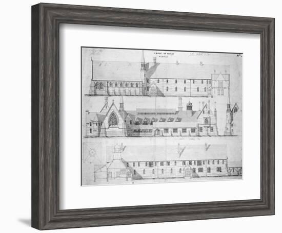 The House of Mercy, Clewer, C.1853 (Engraving)-English-Framed Giclee Print