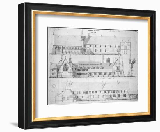 The House of Mercy, Clewer, C.1853 (Engraving)-English-Framed Giclee Print