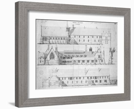 The House of Mercy, Clewer, C.1853 (Engraving)-English-Framed Giclee Print