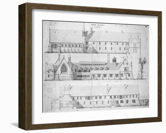 The House of Mercy, Clewer, C.1853 (Engraving)-English-Framed Giclee Print