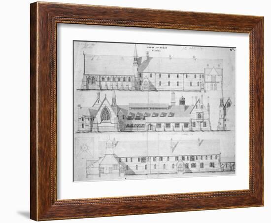 The House of Mercy, Clewer, C.1853 (Engraving)-English-Framed Giclee Print