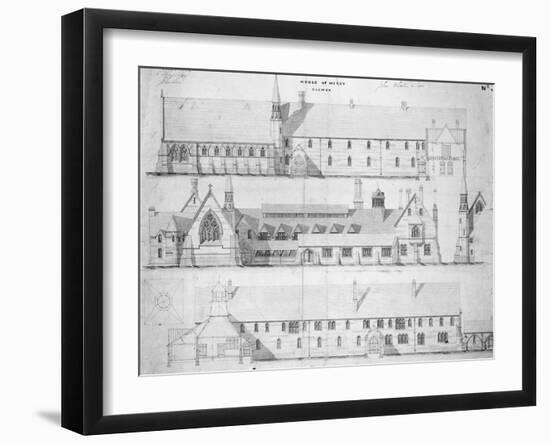 The House of Mercy, Clewer, C.1853 (Engraving)-English-Framed Giclee Print