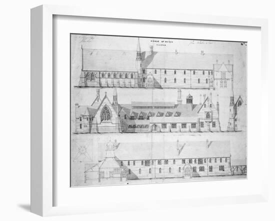 The House of Mercy, Clewer, C.1853 (Engraving)-English-Framed Giclee Print