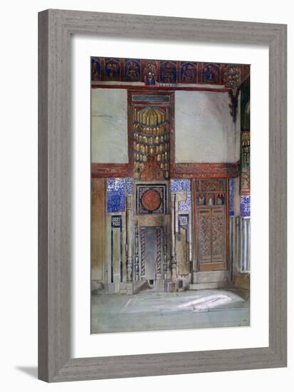 The House of Moufti Sheikh El Mahadi, Cairo, 1873-Frank Dillon-Framed Giclee Print